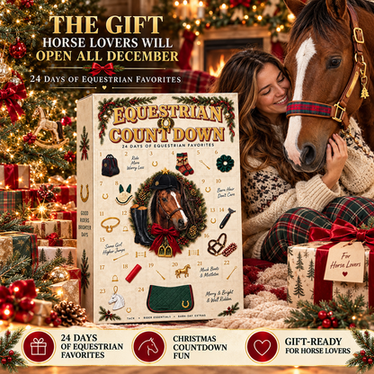 🐴 24-Day Equestrian Christmas Advent Calendar – Horse Lover Countdown with Rider Essentials, Barn-Day Surprises & Festive Gift Set