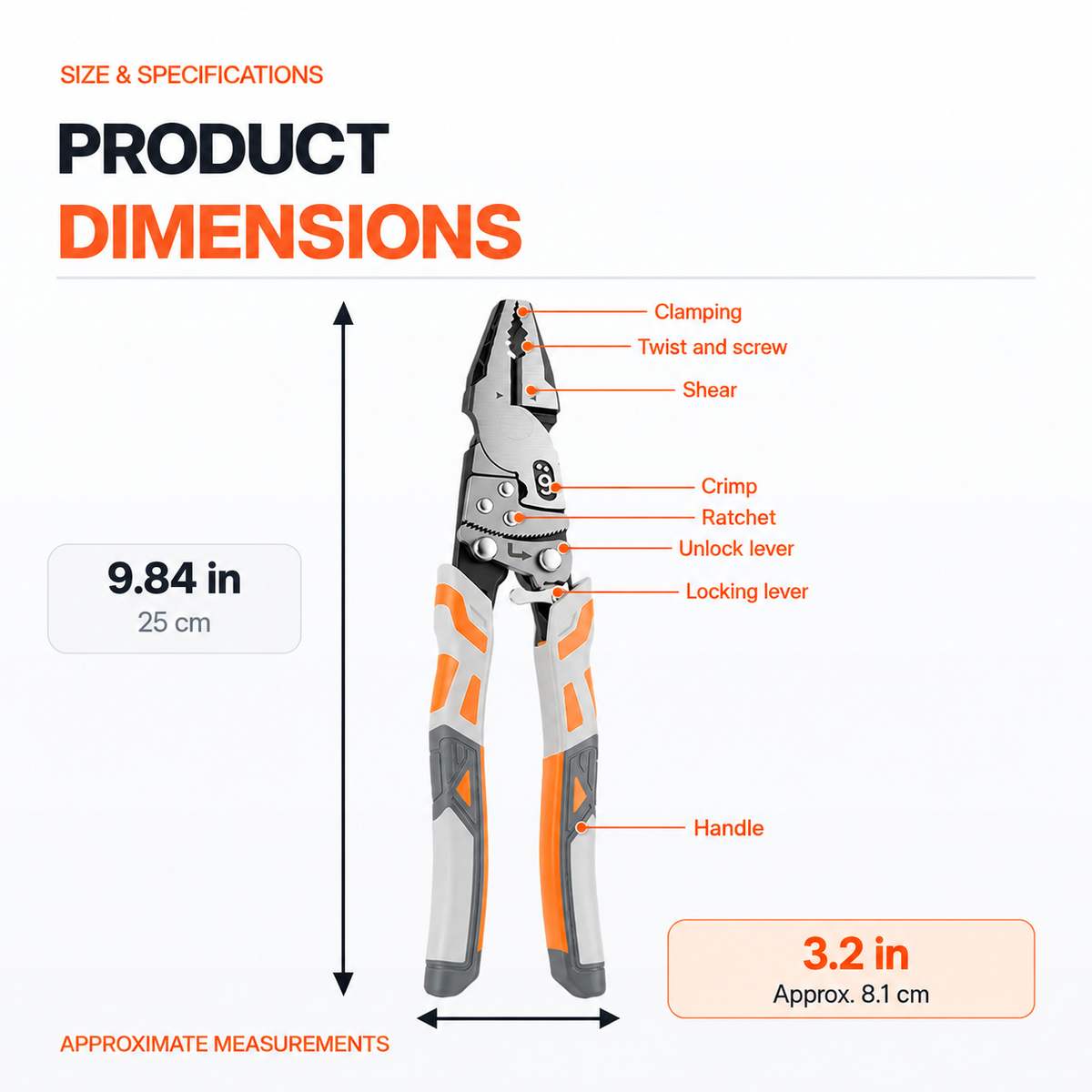 Self-Locking Ratchet Pliers – 2-in-1 Multi-Function Pliers with Labor-Saving Grip