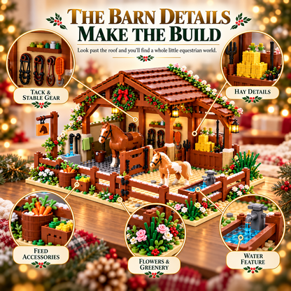 🐴🎄24-Day Horse Stable Advent Calendar – Build Your Own Equestrian Christmas Barn