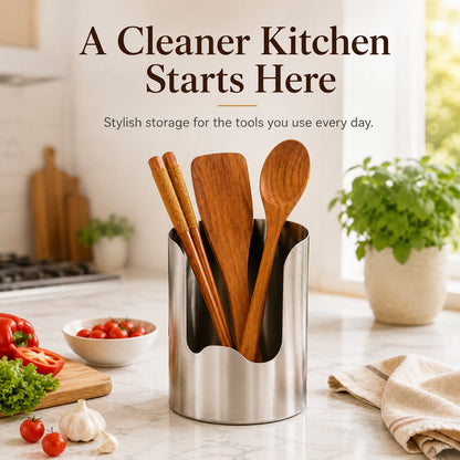 Stainless Steel Utensil Holder | Smart Kitchen Counter Organizer