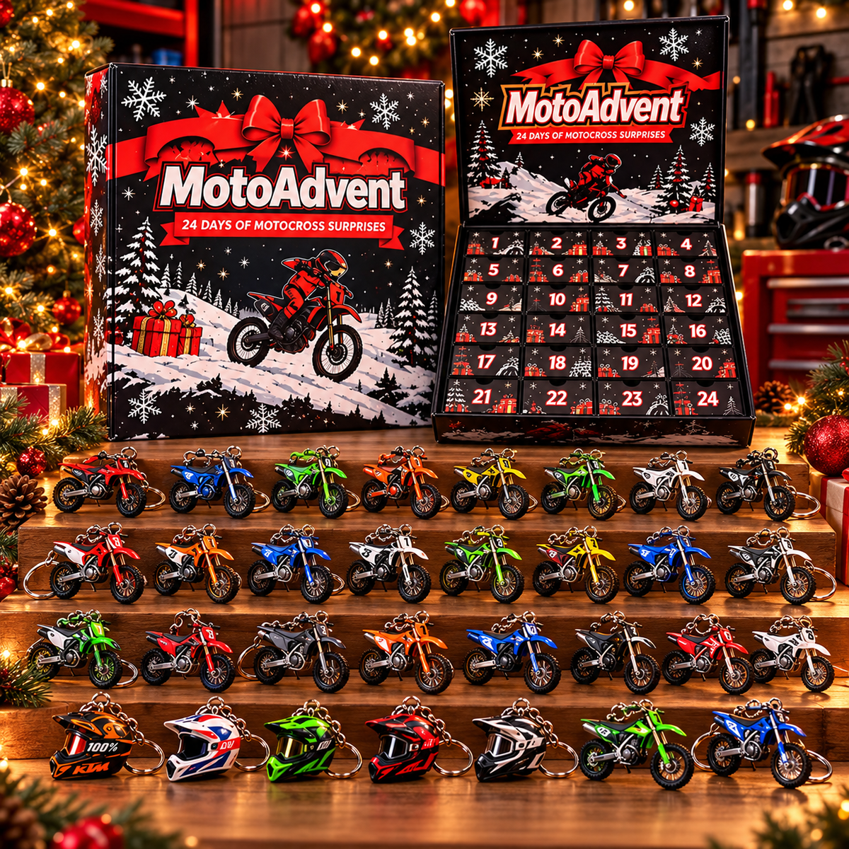 🏍️ Motocross Advent Calendar 2026 🎄 24 Days of Dirt Bike Surprises 🏁 Christmas Gift for Racing Fans 🎁