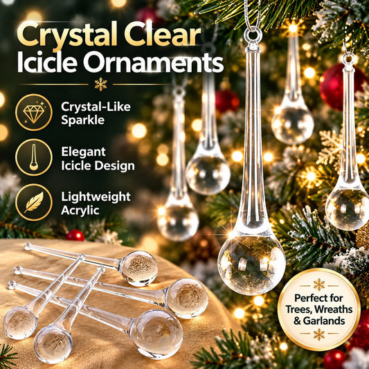 🔥Last Day 50% OFF-🎄💎✨ Crystal Teardrop Ornaments — Add Sparkle to Your Christmas