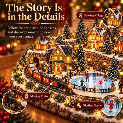 🚞 ✨49% OFF Today! ✨Magical Christmas Train & Skating Rink – Bring Holiday Magic Home!✨