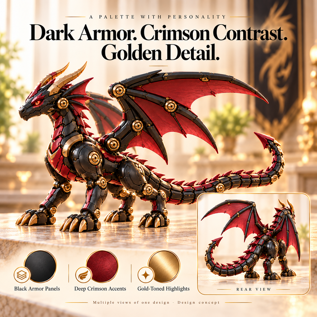 NEW ARRIVAL🔥LAST DAY 49% OFF -🐉Mechanical Dragon Egg Collectible | Fantasy Dragon Figure
