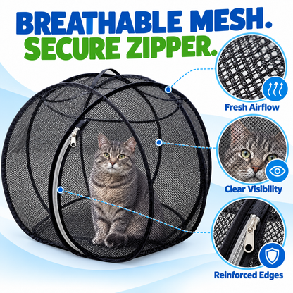 🔥Last Day 50% OFF-Pop-Up Mesh Cat Playpen – Roomy 32-Inch Indoor & Outdoor Enclosure