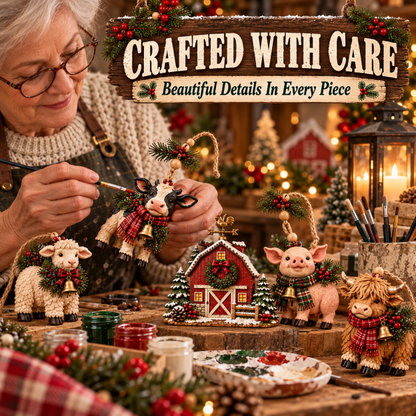 🔥Last Day 50% OFF –🐄 Christmas Farm Friends Hanging Mantel Garland