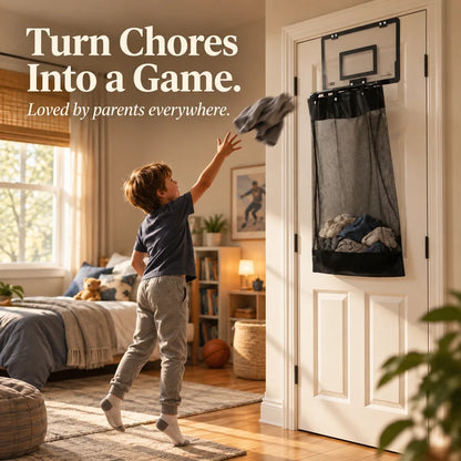 🏀Dual-function fun hanging laundry basket