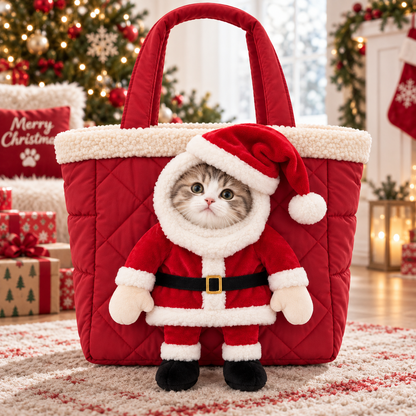 3D Christmas Head-Out Pet Carrier Bag