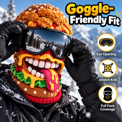 Funny Monster Ski Mask – 3D Knitted Balaclava