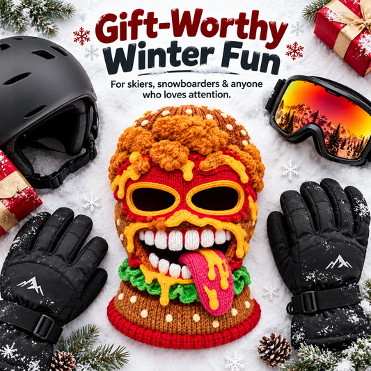 Funny Monster Ski Mask – 3D Knitted Balaclava