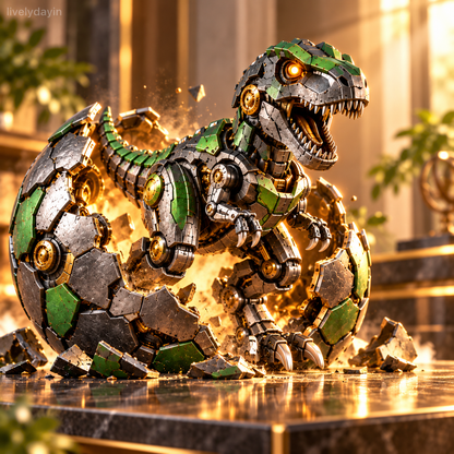 🦖🥚 Mechanical T-Rex Egg – Robotic Dinosaur Collectible! ⚙️