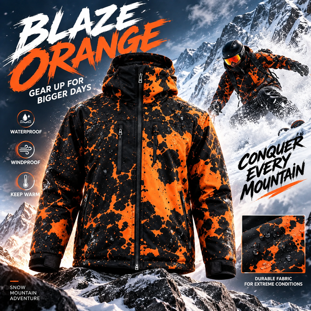 🔥Last Day 50% OFF-Color-Changing Snow Jacket – Water-Reactive Winter Coat with Hidden Pattern Reveal