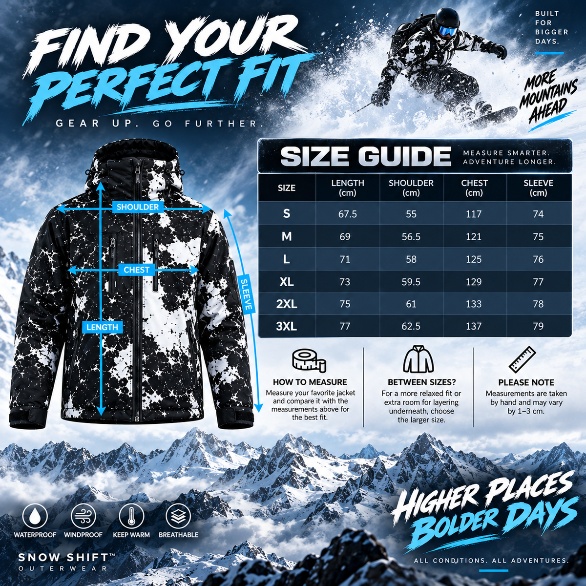 🔥Last Day 50% OFF-Color-Changing Snow Jacket – Water-Reactive Winter Coat with Hidden Pattern Reveal