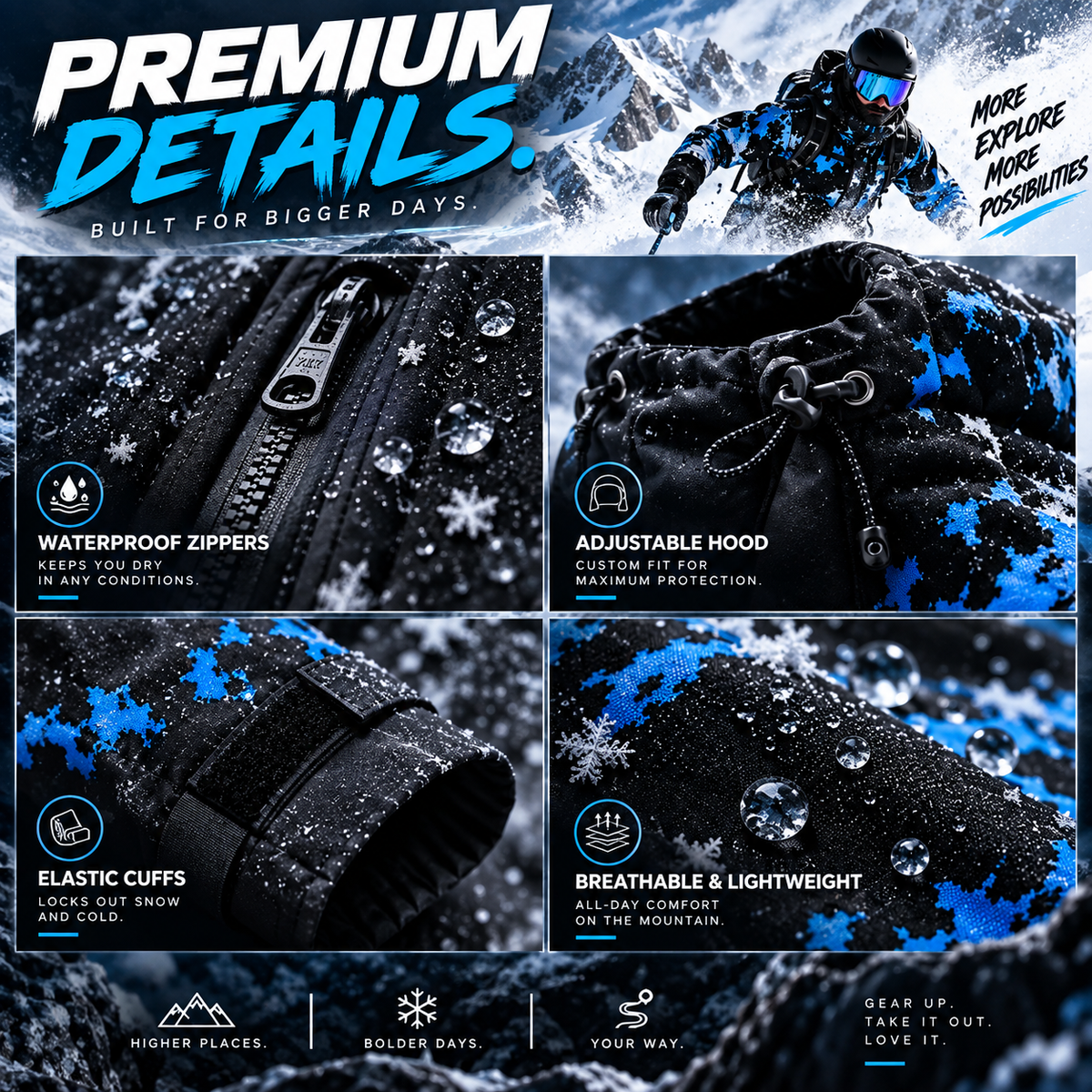 🔥Last Day 50% OFF-Color-Changing Snow Jacket – Water-Reactive Winter Coat with Hidden Pattern Reveal