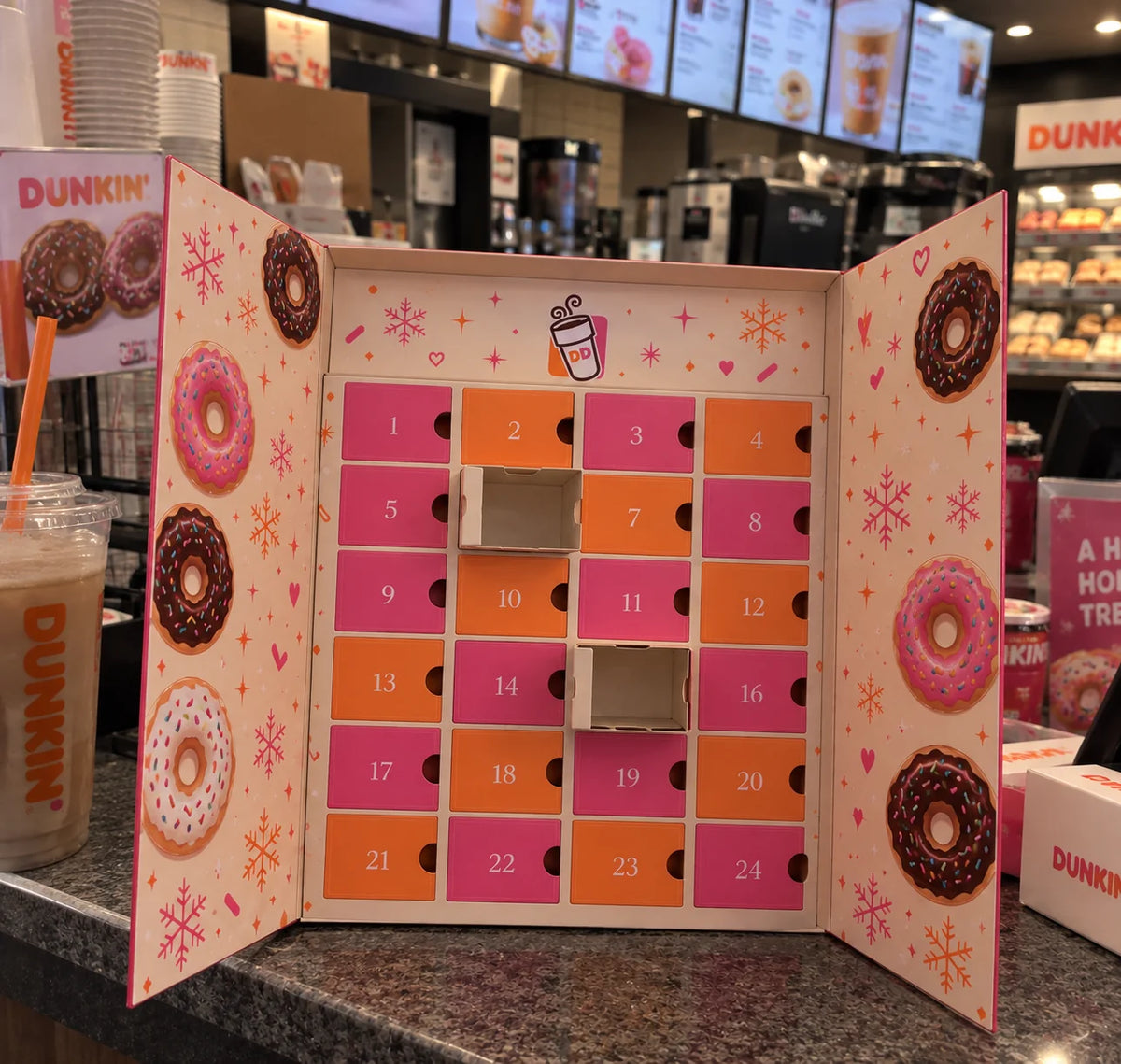 🍩  ☕  24 Days of Coffee Shop Advent Calendar 2026 – 24 Surprise Coffee & Donut Keychain Collectibles