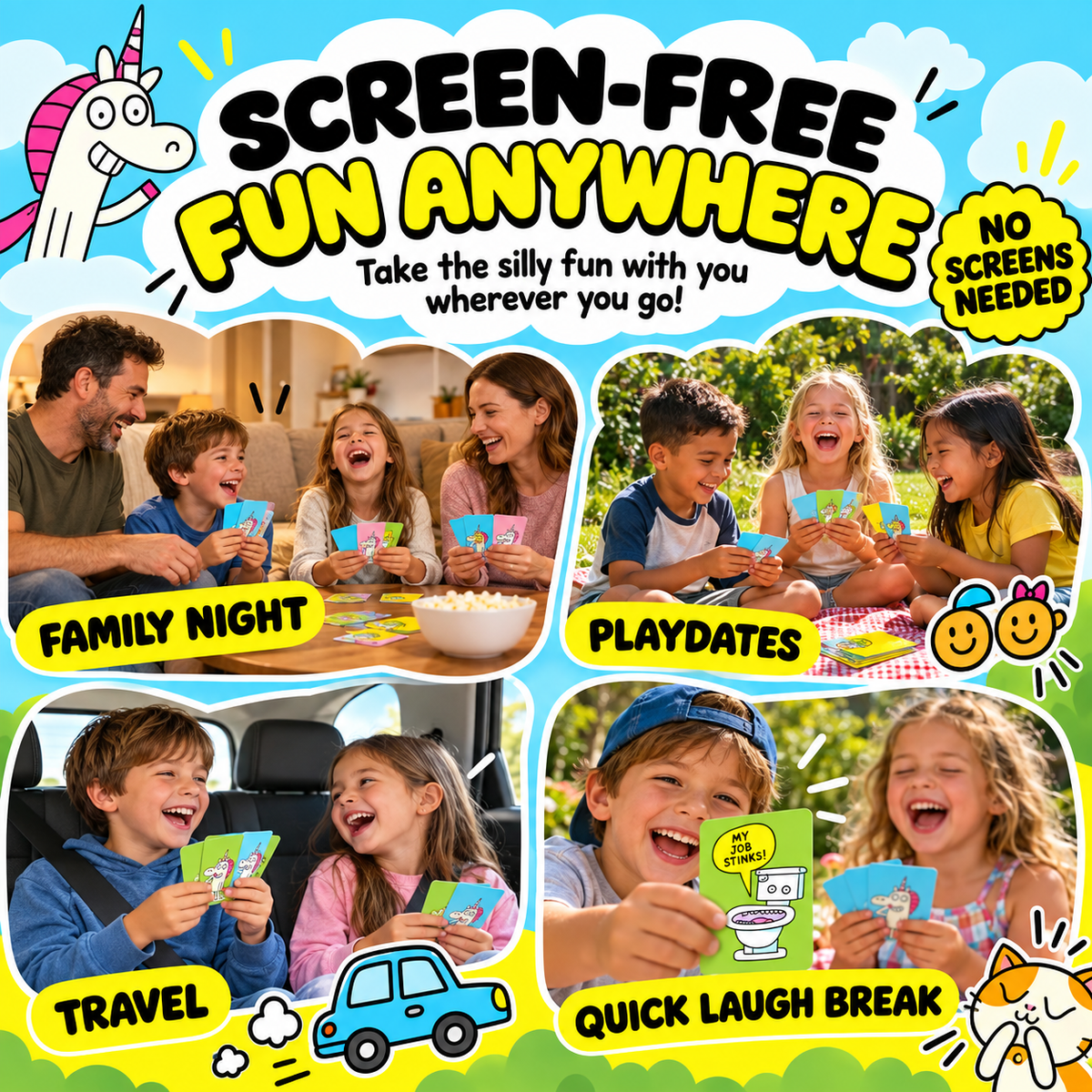 😂50% OFF Today! Super Silly Go Fish Card Game for Kids & Family Game Night