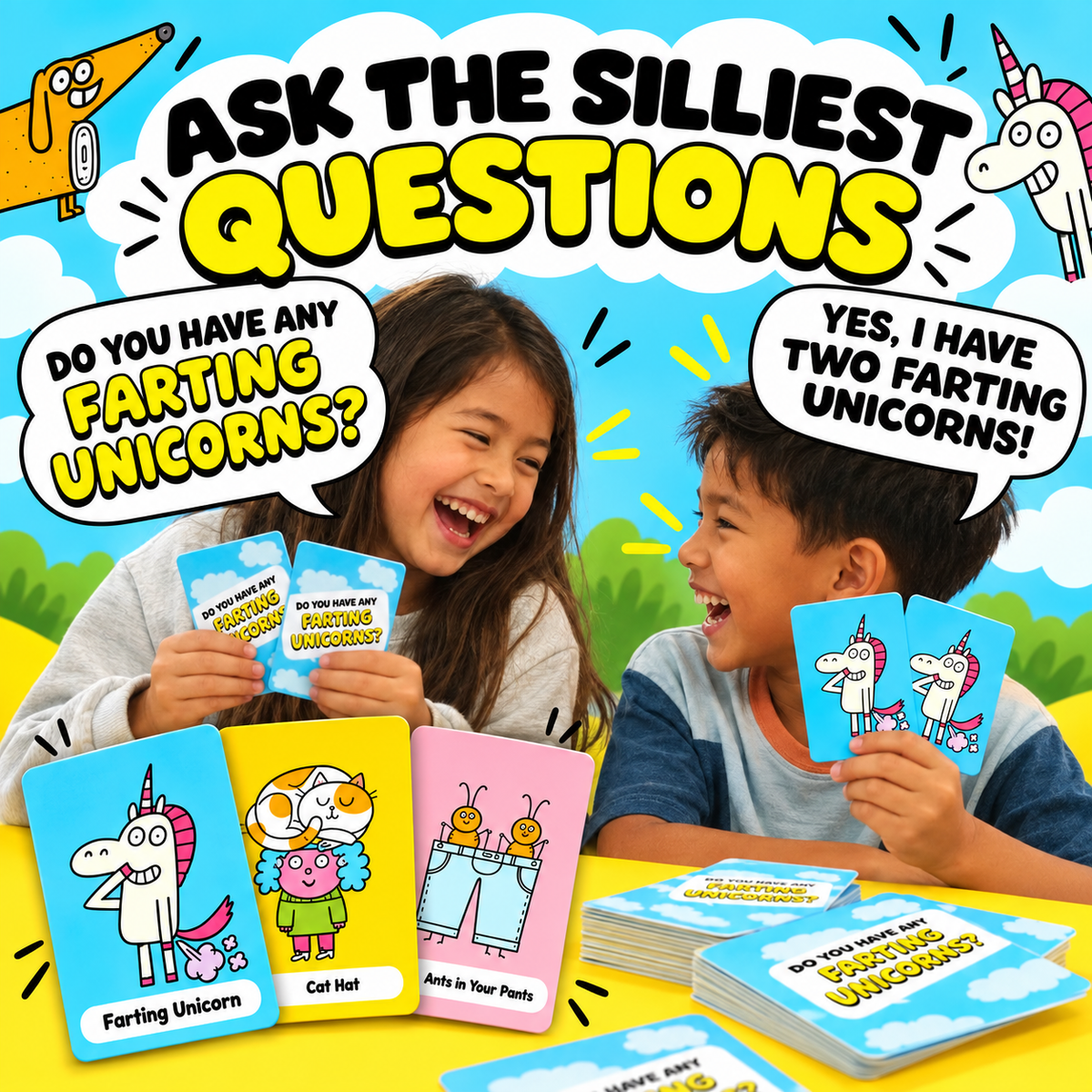 😂50% OFF Today! Super Silly Go Fish Card Game for Kids & Family Game Night