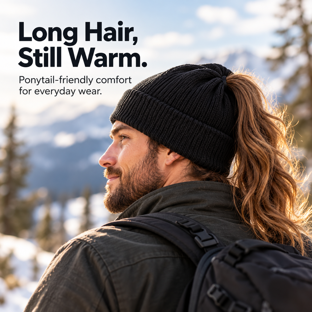 🔥Last Day 50% OFF – 🔥2-in-1-ponytail-beanie-hat-hidden – Hidden Magnetic Closure, No-Zip Winter Knit Hat ❄️