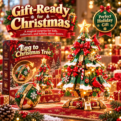 🔥 LAST DAY 49% OFF 🔥 Egg-to-Christmas Tree™ Magical Transforming Toy – Cardinal Christmas Tree Holiday Gift 🎄🎁✨