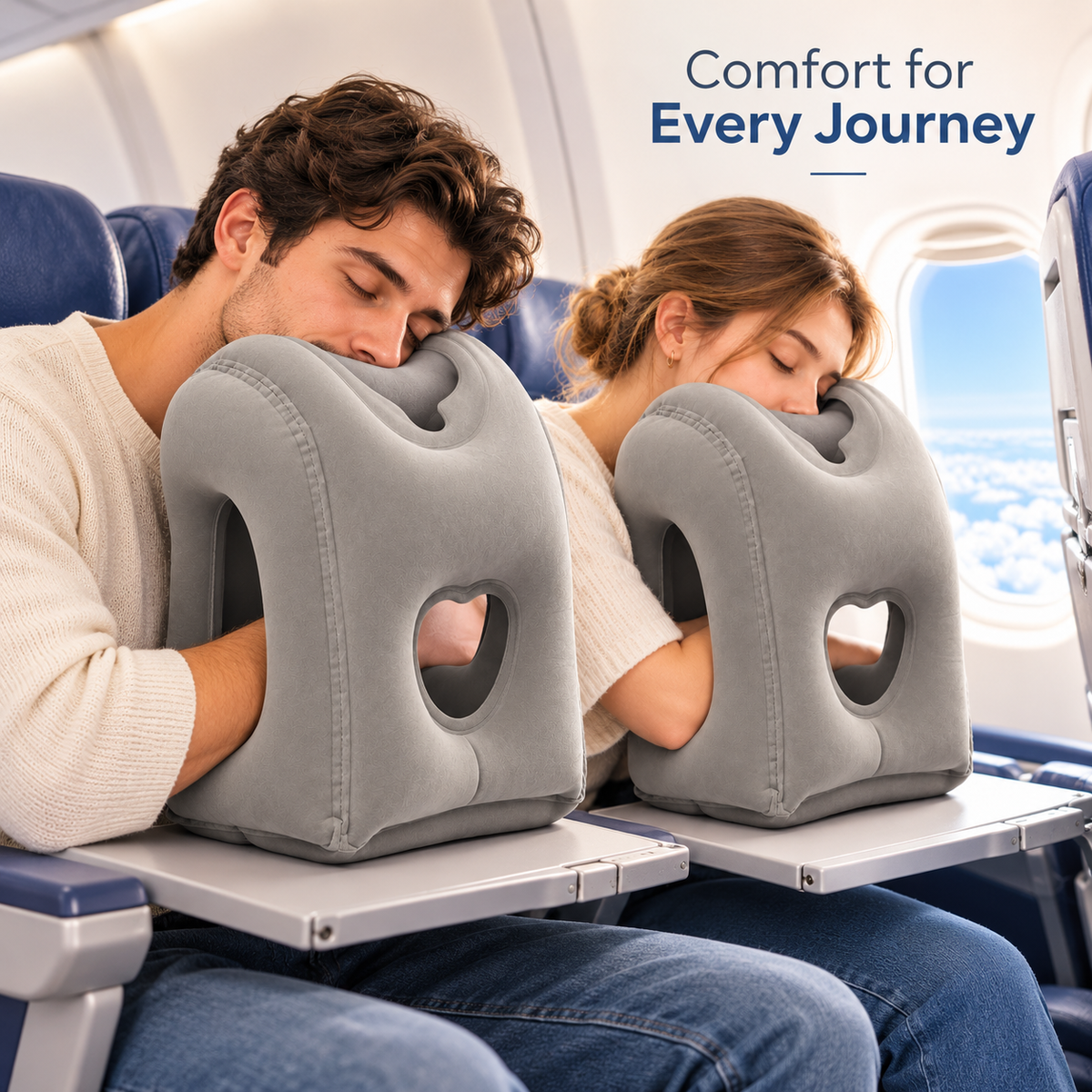 🔥Last Day 50% OFF-Inflatable Airplane Sleep Pillow – Sleep Better on Every Flight