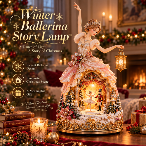 🩰 Winter Ballerina Story Lamp™ – Lighted Nutcracker Christmas Tabletop Decor ✨