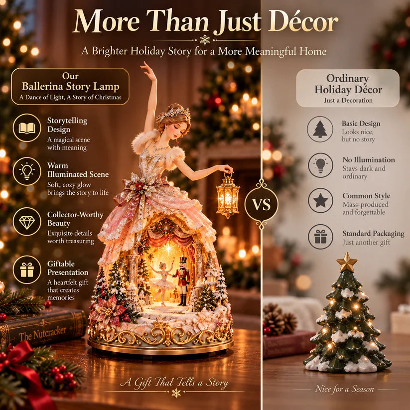 🩰 Winter Ballerina Story Lamp™ – Lighted Nutcracker Christmas Tabletop Decor ✨