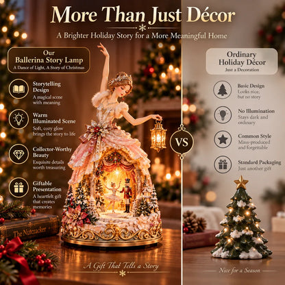 🩰 Winter Ballerina Story Lamp™ – Lighted Nutcracker Christmas Tabletop Decor ✨