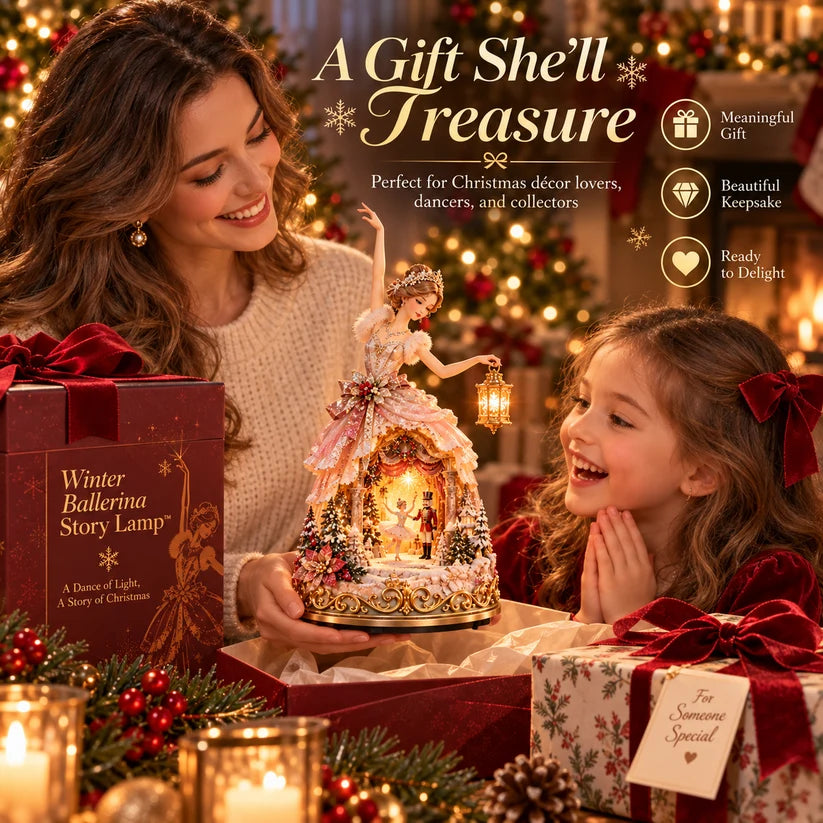 🩰 Winter Ballerina Story Lamp™ – Lighted Nutcracker Christmas Tabletop Decor ✨