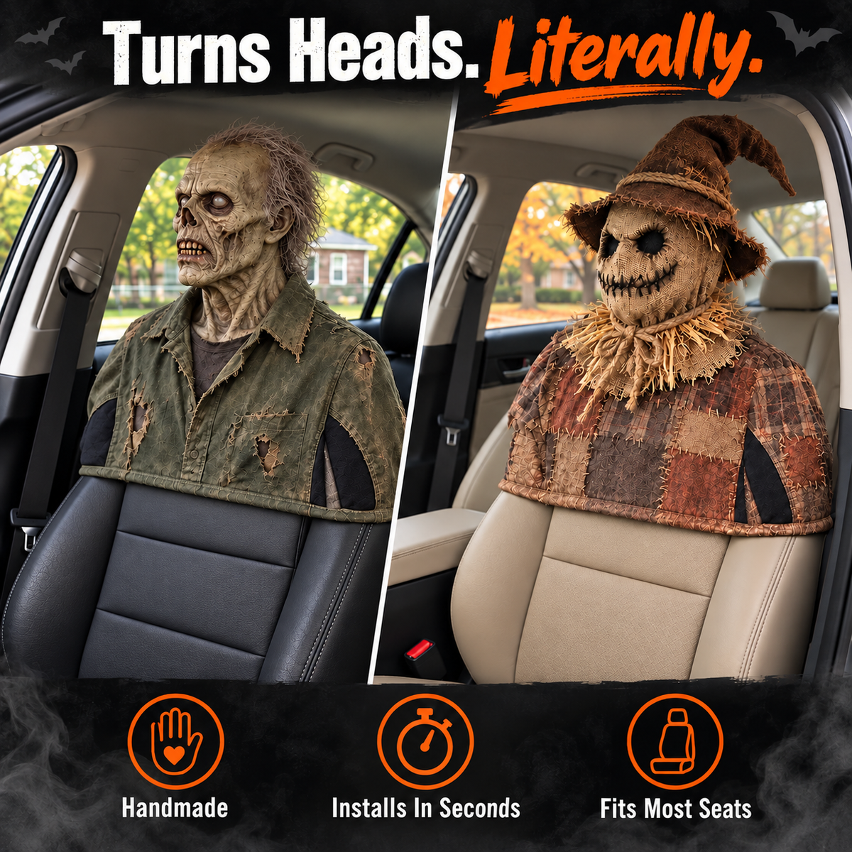 💀 Rotating Head Halloween Prank Decoration