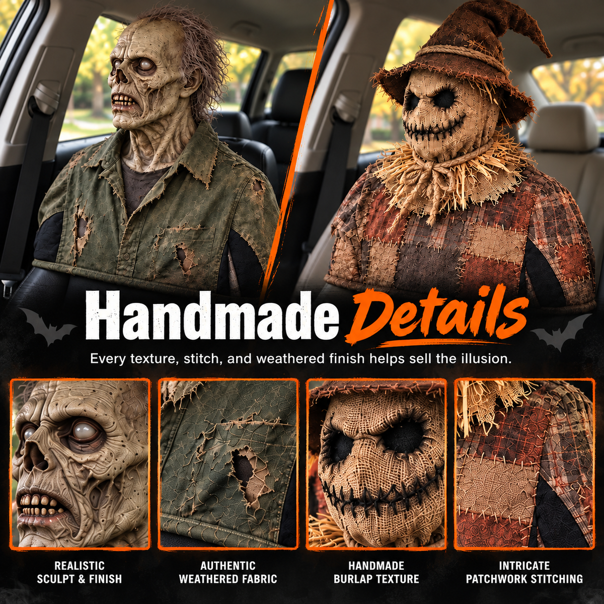 💀 Rotating Head Halloween Prank Decoration