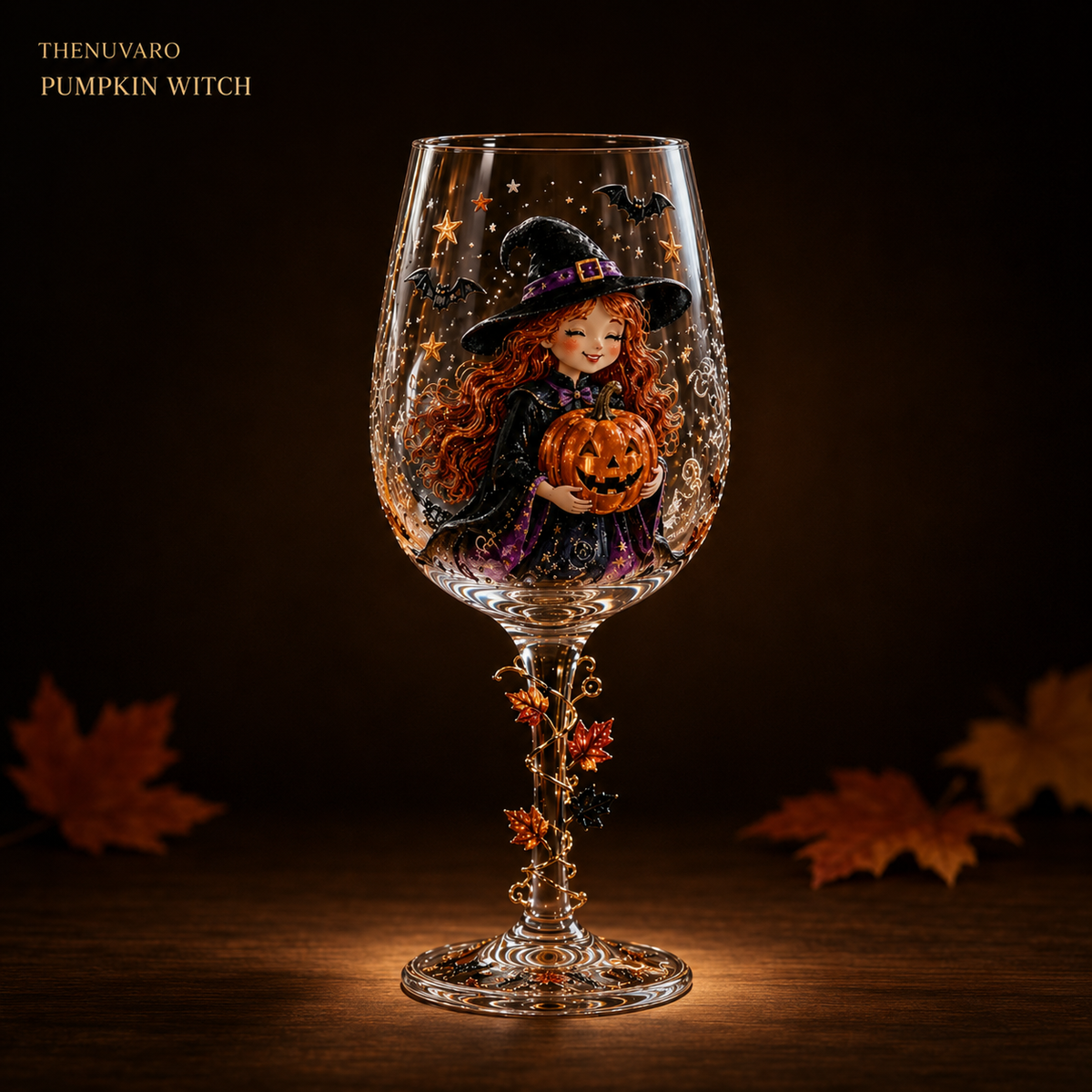 🎃 6-Piece Halloween Decorative Wine Glass Set – Spooky Collectible Goblets