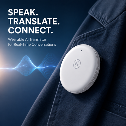 🌍 Wearable AI Translator – 165-Language Real-Time Voice Translation & Practice Companion