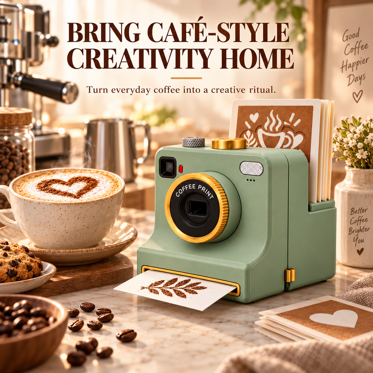 🔥Last Day 50% OFF-☕Coffee Stencil Art Maker – Create Café-Style Latte Designs in Seconds