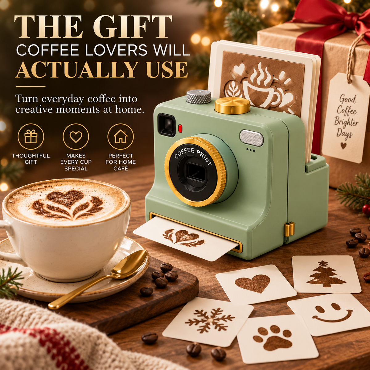 🔥Last Day 50% OFF-☕Coffee Stencil Art Maker – Create Café-Style Latte Designs in Seconds