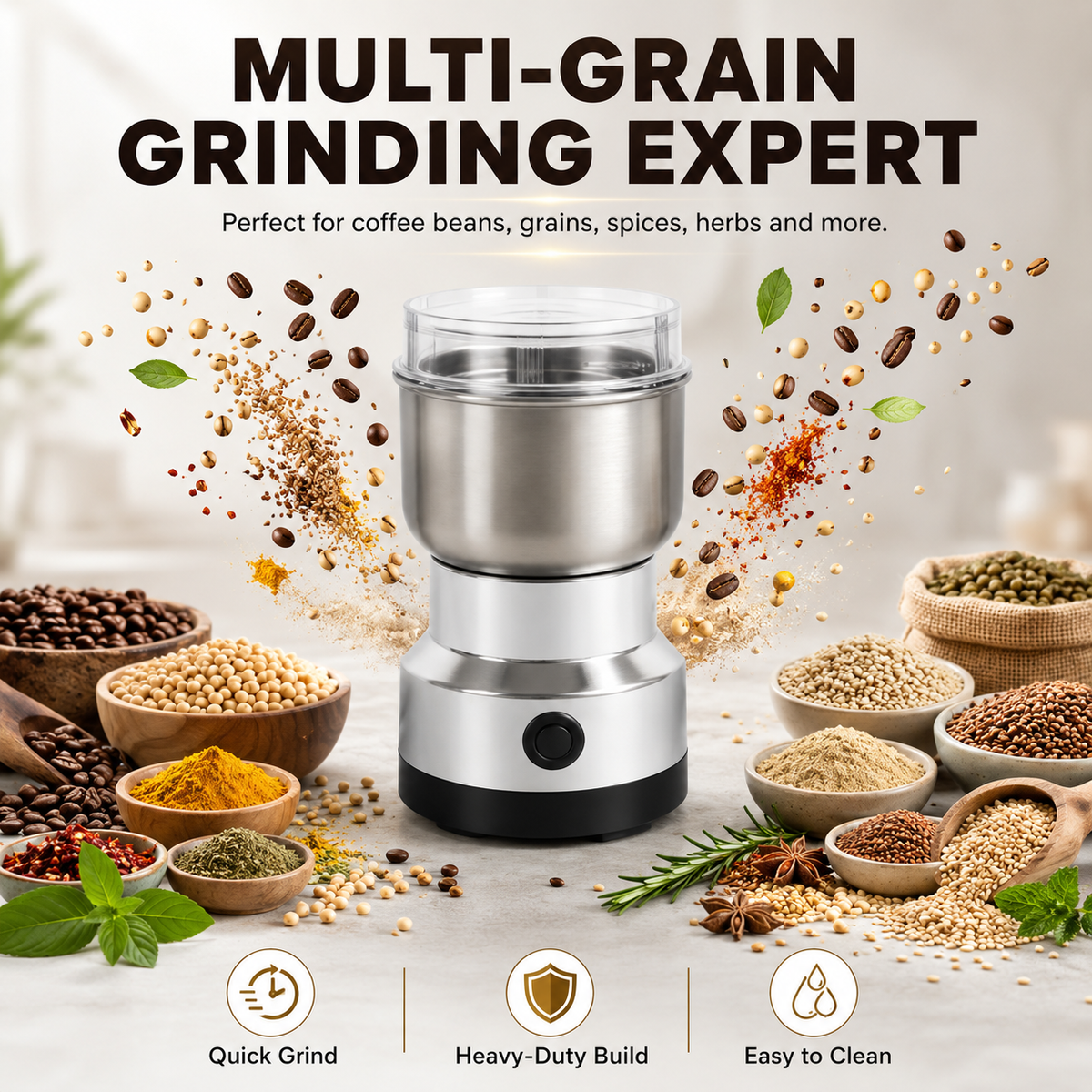 HOT SALE🔪High-Speed Stainless Steel Grain Grinder