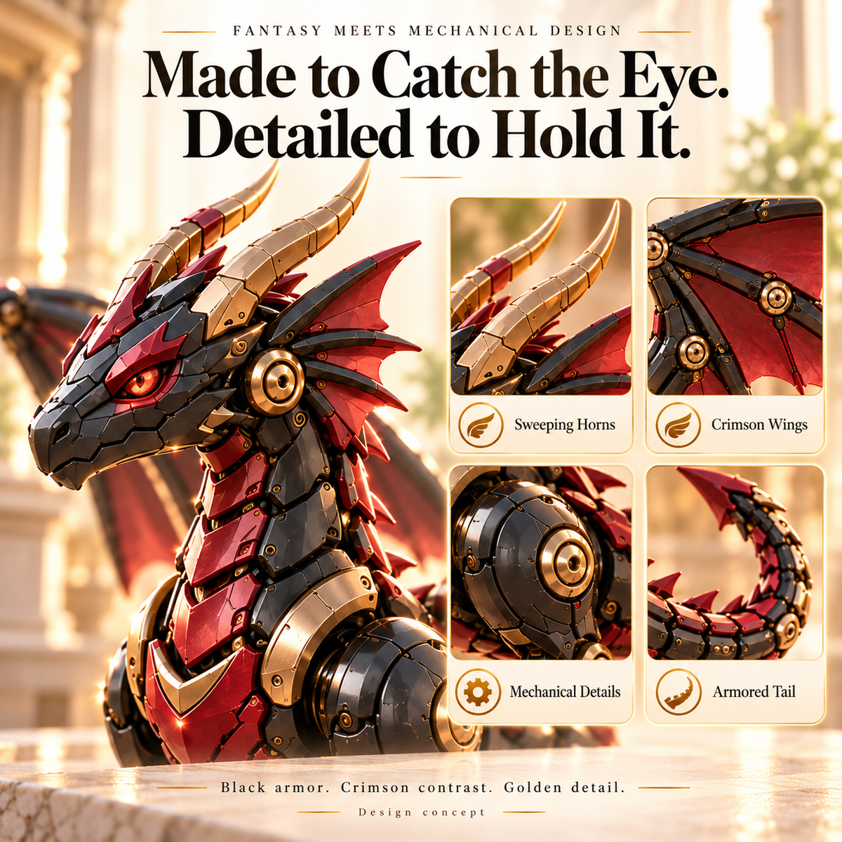 NEW ARRIVAL🔥LAST DAY 49% OFF -🐉Mechanical Dragon Egg Collectible | Fantasy Dragon Figure