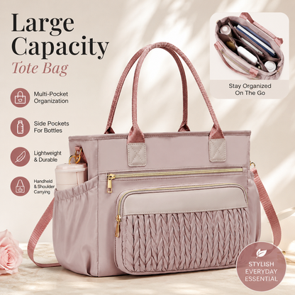 🥗 Large Capacity Insulated Lunch Tote – Leakproof Multi-Pocket Lunch Bag for Women