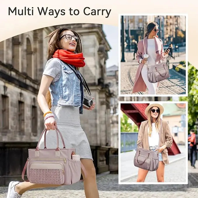 🥗 Large Capacity Insulated Lunch Tote – Leakproof Multi-Pocket Lunch Bag for Women
