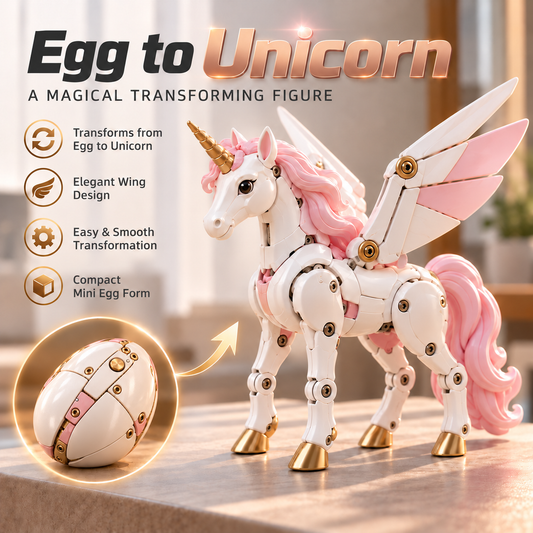 🦄Transforming Mechanical Unicorn Egg – Winged Fantasy Figure