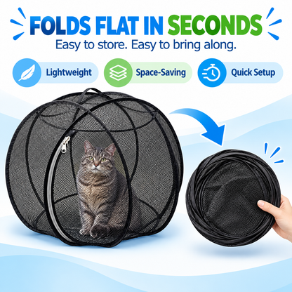 🔥Last Day 50% OFF-Pop-Up Mesh Cat Playpen – Roomy 32-Inch Indoor & Outdoor Enclosure