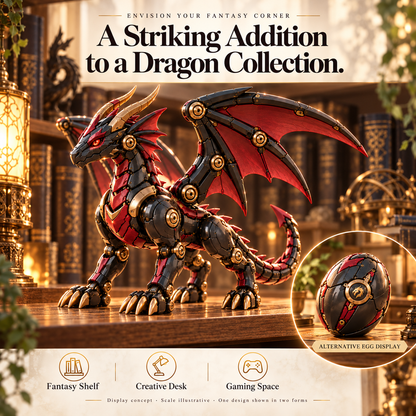 NEW ARRIVAL🔥LAST DAY 49% OFF -🐉Mechanical Dragon Egg Collectible | Fantasy Dragon Figure