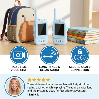 💫Kids Video Walkie Talkie Set (2-Pack) – Intercom with Camera & Screen