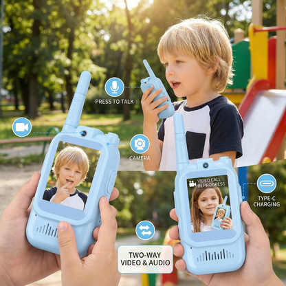 💫Kids Video Walkie Talkie Set (2-Pack) – Intercom with Camera & Screen