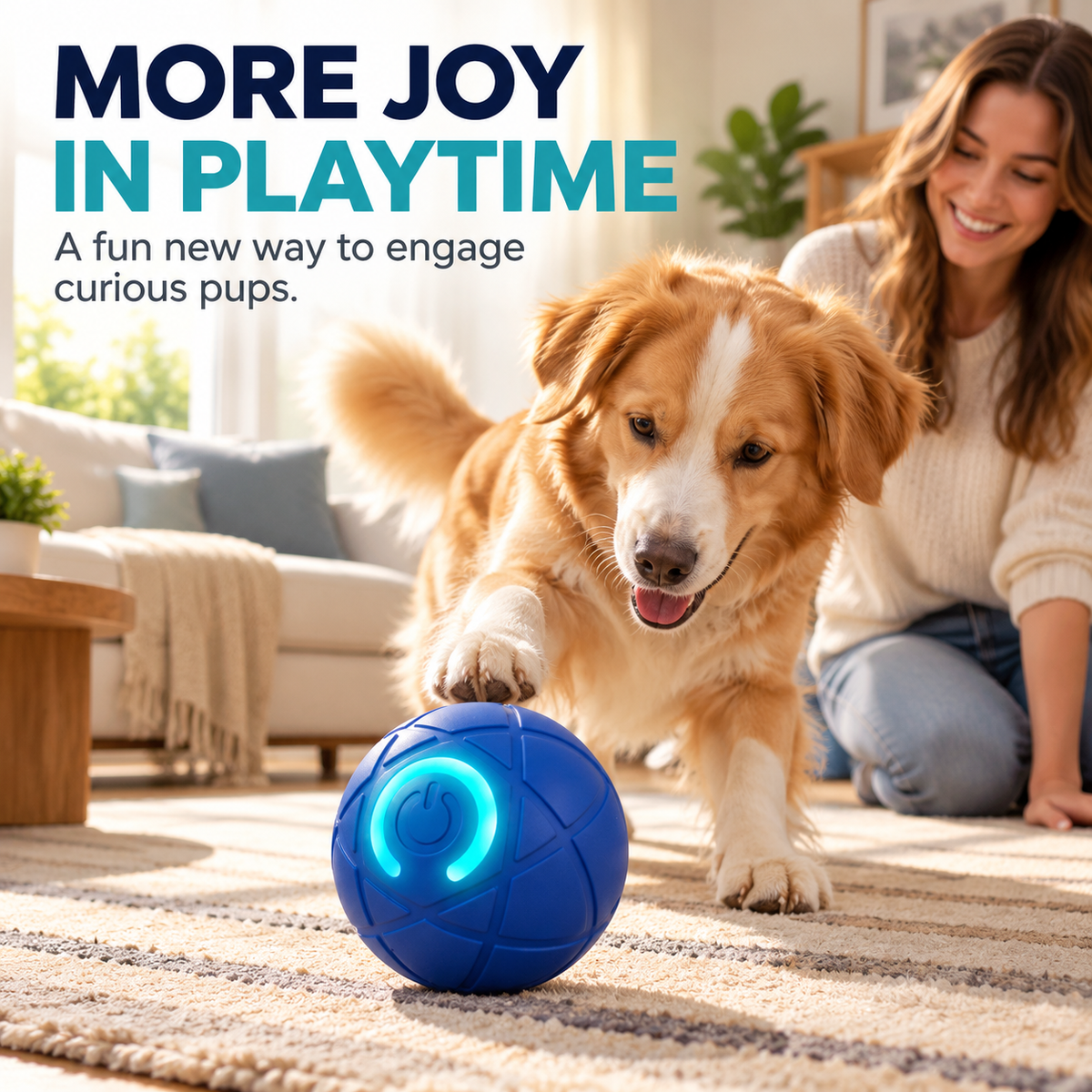 Smart Self-Moving Dog Ball | Interactive  Dog Toy