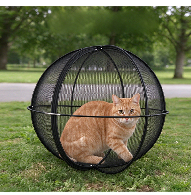 Portable Pop-Up Cat Playpen with Breathable Mesh and Foldable Design
