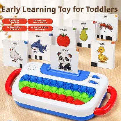 🔥Last Day 50% OFF – 🌈 3-in-1 Interactive Learning Keyboard for Kids ✨ Light-Up Pop It Educational Toy
