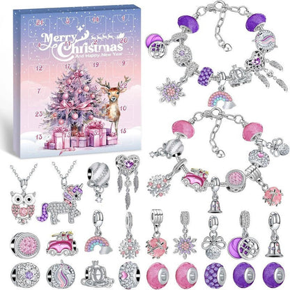 🔥Last day 50% OFF🎄24-Day Christmas DIY Charm Bracelet Advent Calendar🎁