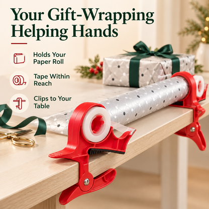 🔥Christmas Best Seller! 🎁 Gift-Wrapping Made Easy – Hands-Free Wrapping Paper Holder & Tape Dispenser ✨