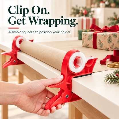 🔥Christmas Best Seller! 🎁 Gift-Wrapping Made Easy – Hands-Free Wrapping Paper Holder & Tape Dispenser ✨