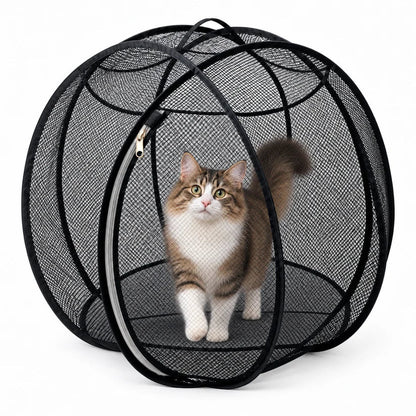 Portable Pop-Up Cat Playpen with Breathable Mesh and Foldable Design